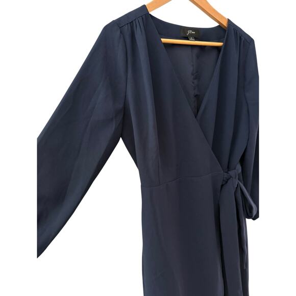 J. Crew 365 Crepe Career Wrap Dress Navy Blue Size 8‎ - Picture 6 of 11